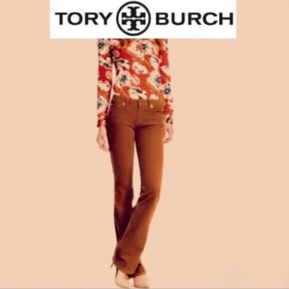 Tory Burch Brown Classic Tory Jean Corduroy Boot Cut Pants 24